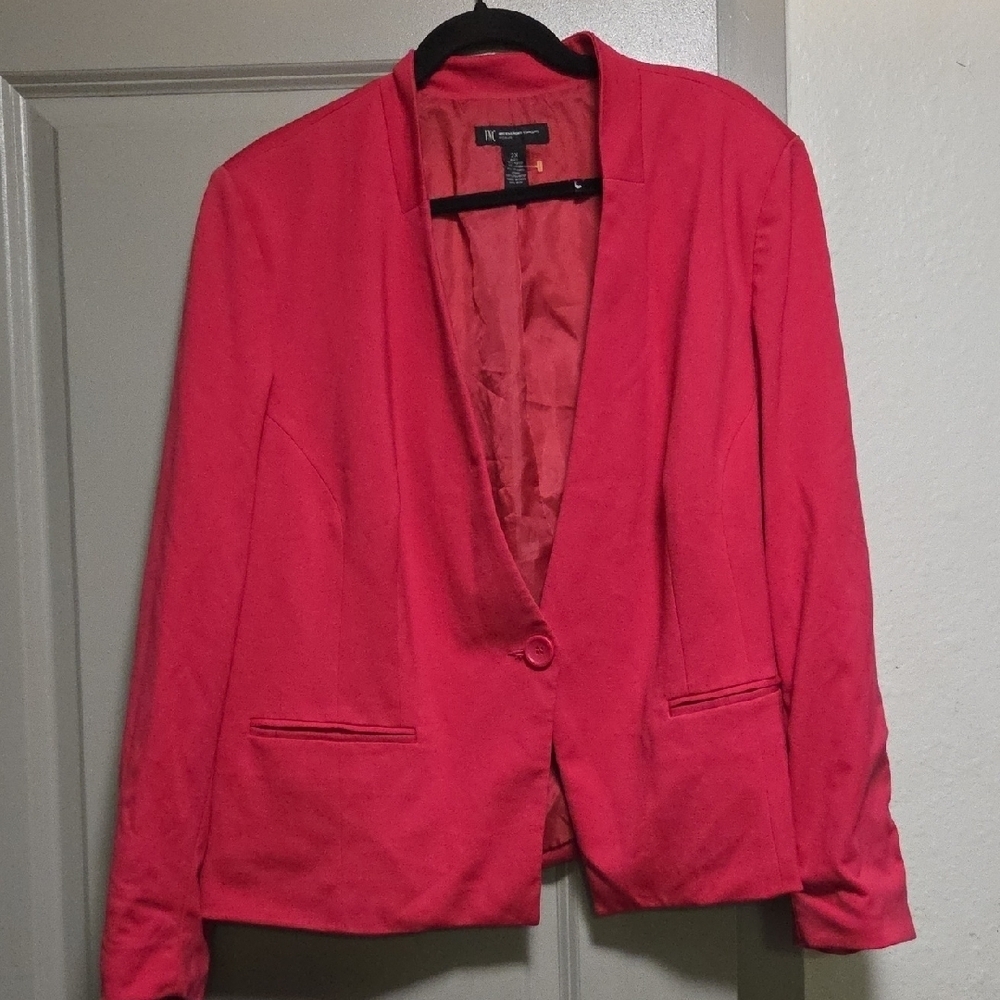 INC International Concepts Women's Red Blazer